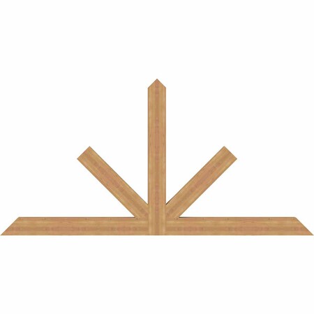 Ekena Millwork Saratoga Timber Gable Bracket, Western Red Cedar, 96"W x 48"H x 3 1/2"D x 5 1/2"F, 12/12 Pitch GBW096X48X0406SAR00SWR